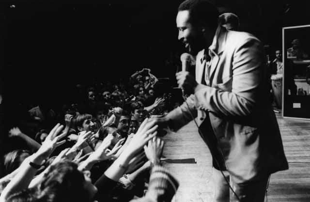 Marvin Gaye in concert at the Royal Albert Hall in London in 1976  (Picture: Evening Standard/Getty Images)