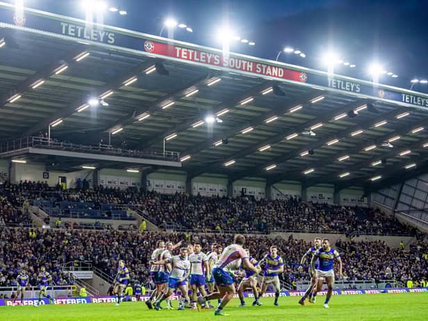 Wigan Warriors take on Leeds Rhinos at Headingley