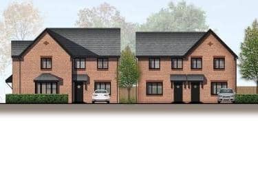A street scene for the= proposed 146-home development off Hooten Lane in Leigh