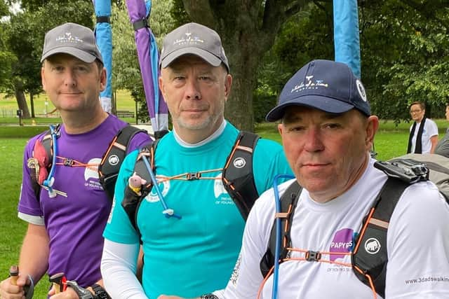 Tim Owen (left), Mike Palmer and Andy Airey (right).