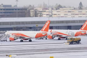 Snowploughs clearing snow at Manchester Airport. Picture by Martin Rickett. Credit: PA Wire/PA Images