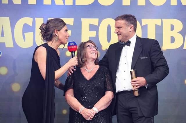 Brenda Spencer was reunited with Matt Jackson at the EFL Awards