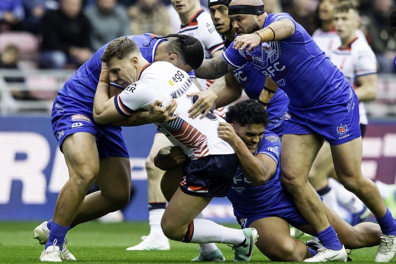 The Wigan academy product ran the show in attack, with two assists and a try in the victory - and was named the official player of the match