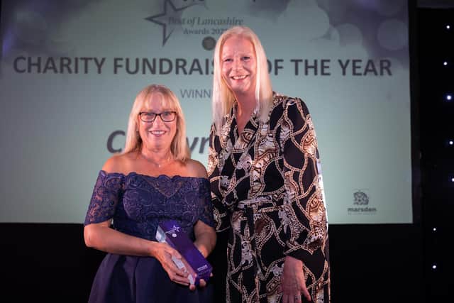 Best of Lancashire 2022 awards. Charity Fundraiser of the Year Winner Carolyn Cross (left).