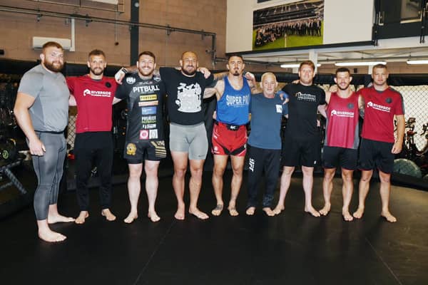 Wigan Warriors players had a training session with UFC heavyweight Tom Aspinall and other members of Fighting for Fitness.