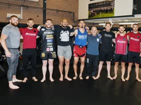 Wigan Warriors players had a training session with UFC heavyweight Tom Aspinall and other members of Fighting for Fitness.