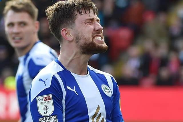 Callum Lang celebrates his second goal