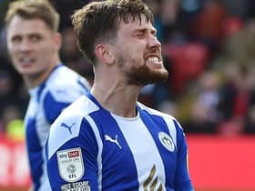 Callum Lang celebrates his second goal