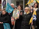 Workers at last month's rally in Wigan town centre