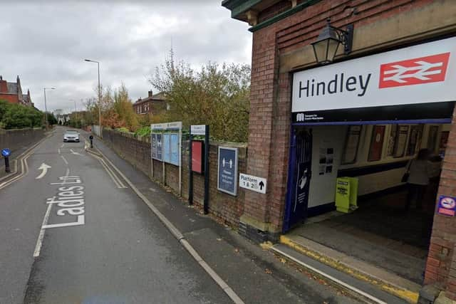 The railway bridge on Ladies Lane in Hindley