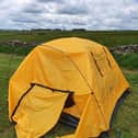 Our frankly pitiful tent