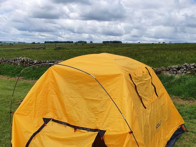 Our frankly pitiful tent