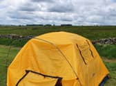 Our frankly pitiful tent