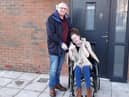 Resident Claire Markey with her father