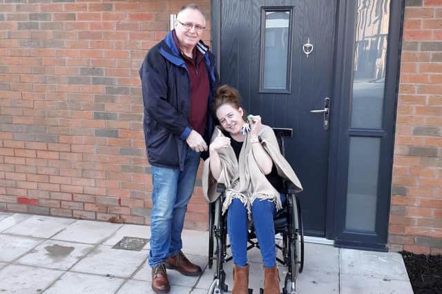 Resident Claire Markey with her father