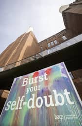 BACP 'Burst your self-doubt' art installation