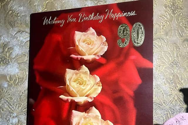 A 90th birthday card