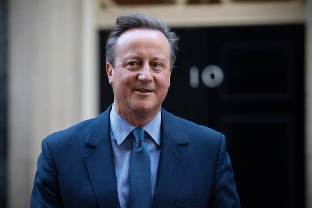New foreign secretary Lord Cameron in Downing Street
