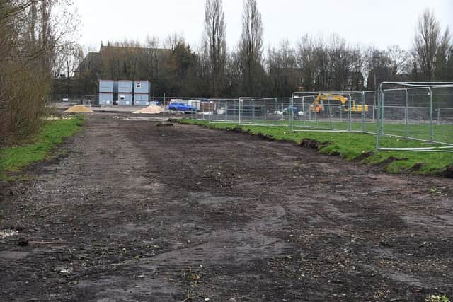 There seems a long way to go before completion of the football hub at William Foster playing fields, off The Grove, Ince