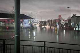 Flooding in Platt Bridge on New Year's Day