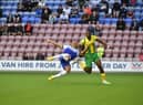 Josh Magennis opens the scoring against West Brom
