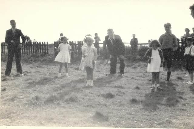 They’re off: children enjoy the fun and games.