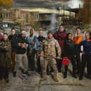 The participants in this week's 'experiment' from Channel 4, Apocalypse. From left, Kyra; Laura; Matty; Kelly; Dean; Celia; Kiera; Scott; Steven; Brooke; Bertie; Louise; Ioan and Freddie. (Picture: Matthew Salacuse/Channel 4)