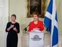 Nicola Sturgeon speaking during a press conference at Bute House in Edinburgh where she announced she will stand down as First Minister of Scotland