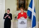 Nicola Sturgeon speaking during a press conference at Bute House in Edinburgh where she announced she will stand down as First Minister of Scotland