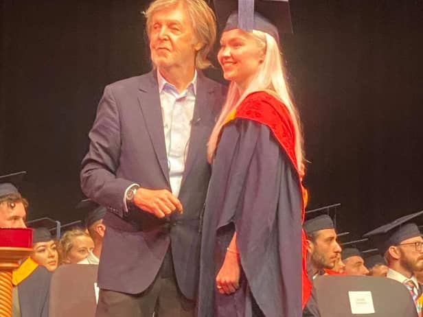Lucy with musical legend Sir Paul McCartney