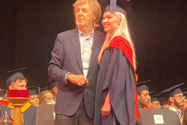 Lucy with musical legend Sir Paul McCartney