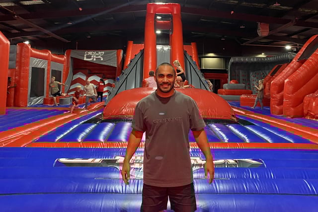 Haya Aref at Ninja Warrior Wigan - at the relaunch with a new Air Park.