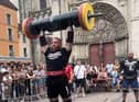 Shane Sutton competing in the international Strongman opens.