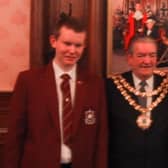 James Palmer during his visit to Wigan Town Hall in 2003, when he was just 16