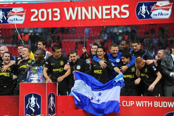 Wigan Athletic beat Manchester City 1-0 in the 2013 FA Cup final (Photo by Mike Hewitt/Getty Images)