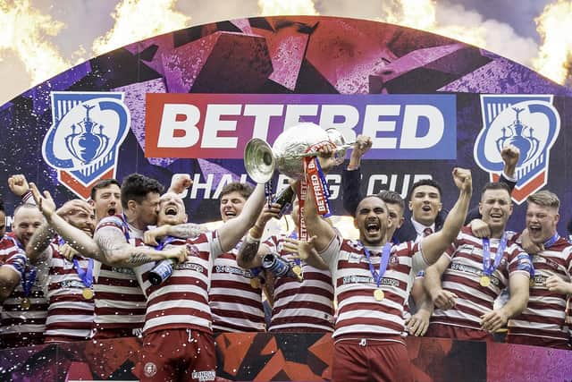 Thomas Leuluai featured in Wigan's 20th Challenge Cup win earlier this season