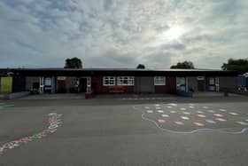 The existing RL Hughes Primary School buildings. Artist's impressions of the replacement premises have yet to be drawn up