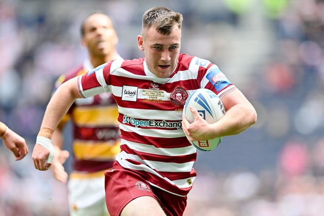Harry Smith scored Wigan's first try of the afternoon, after Huddersfield had taken the lead.