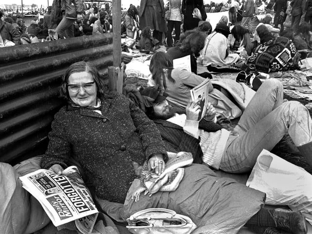 Music fans of all ages at the Bickershaw Festival in 1972.