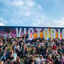 Festival-goers at Castle Field