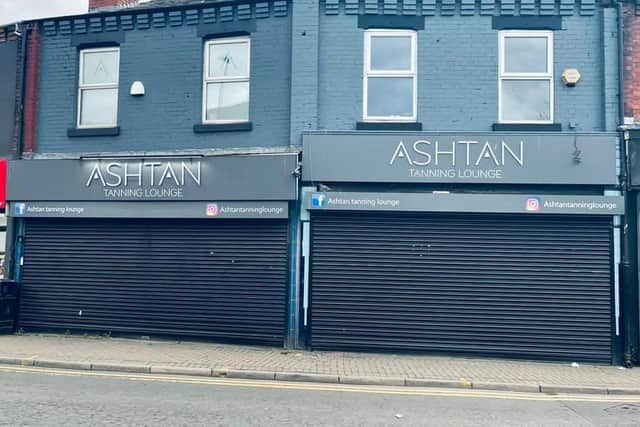 The Ashtan Tanning Lounge outside which the terrible accident took place
