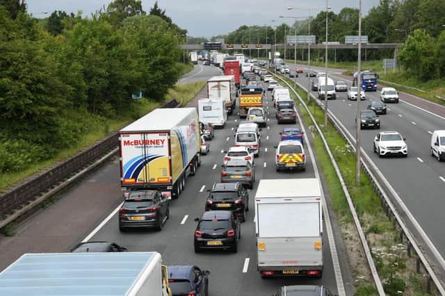 The road was shut for almost 15 hours while recovery work took place, resulting in major delays