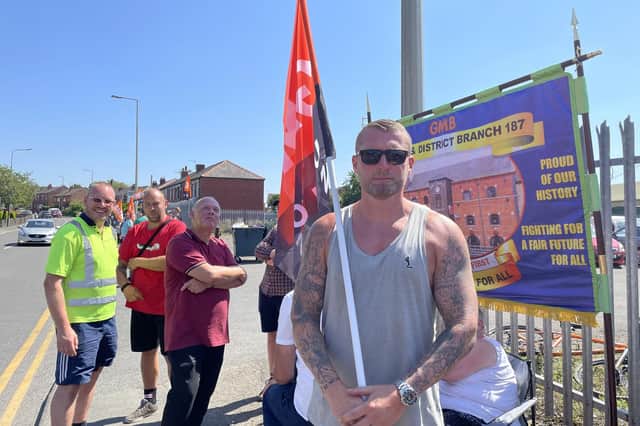 Keiron Boyd has been with the company for 10 years. Pemberton Park and Leisure Homes begin strike action with GMB Trades Union.