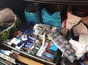 The tobacco seized by police from shops in Leigh