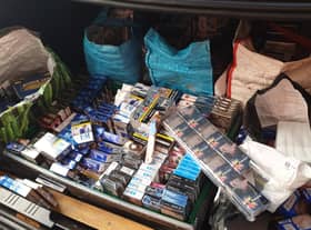 The tobacco seized by police from shops in Leigh