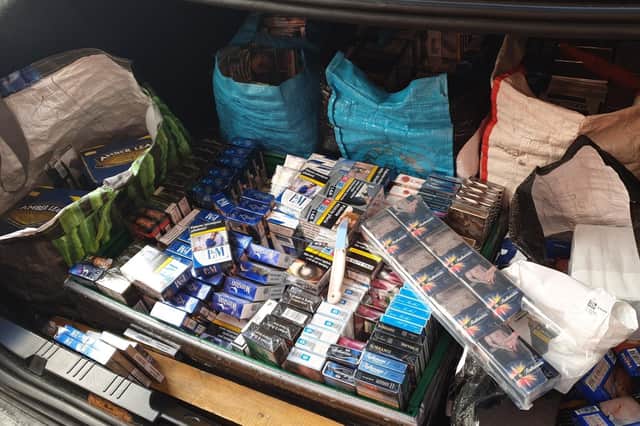 The tobacco seized by police from shops in Leigh