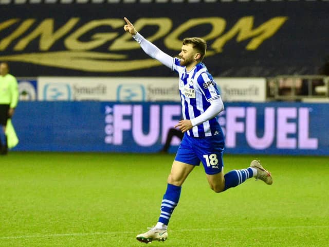 Jonny Smith scored his first goal for the club against Stockport