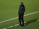 Darren Moore, manager of Doncaster Rovers, looks on during the Sky Bet League One match between Doncaster Rovers and Rochdale at Keepmoat Stadium on January 19, 2021.