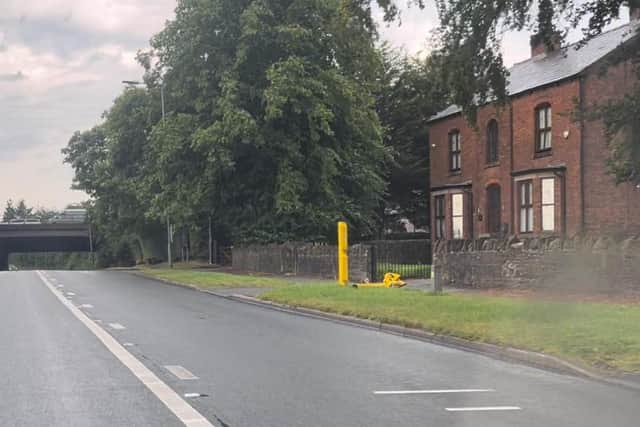 The speed camera on Spring Road, Orrell, after it was attacked for the second time