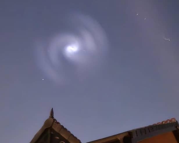 The vortex seen in the skies over Leigh